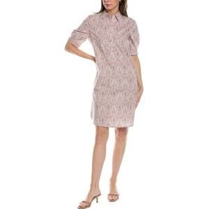 J. McLaughlin Arissa Midi‎ Shirtdress Pink Bamaluz Size XL